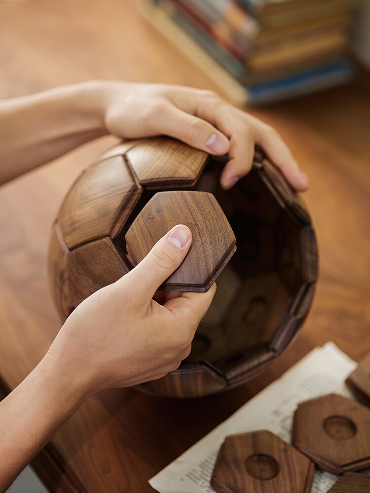 J.Y.R®Wood Soccer Ball Sculpture