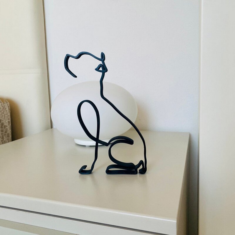 J.Y.R®Iron Dog and Cat Sculptures