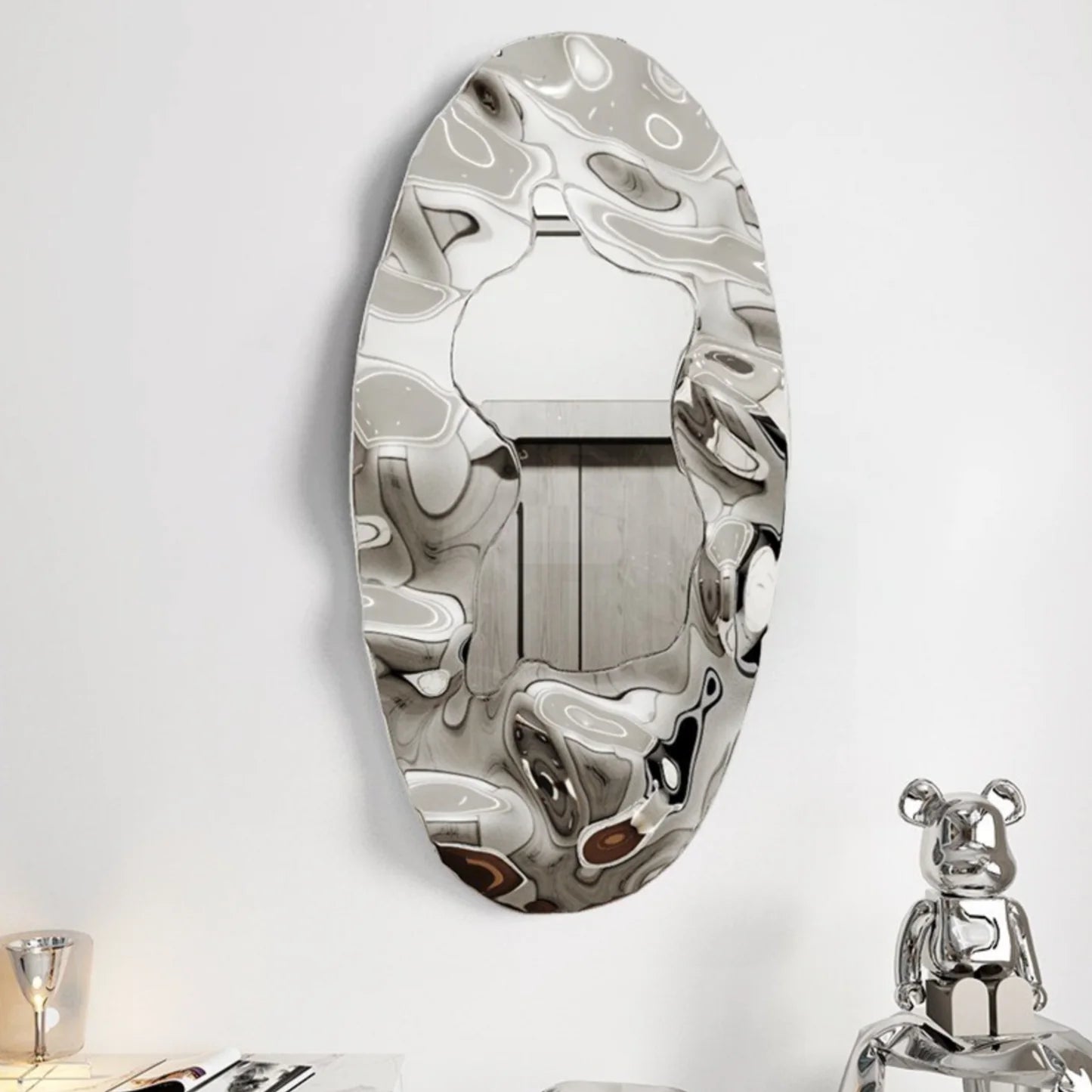 J.Y.R®Stainless steel oval mirror