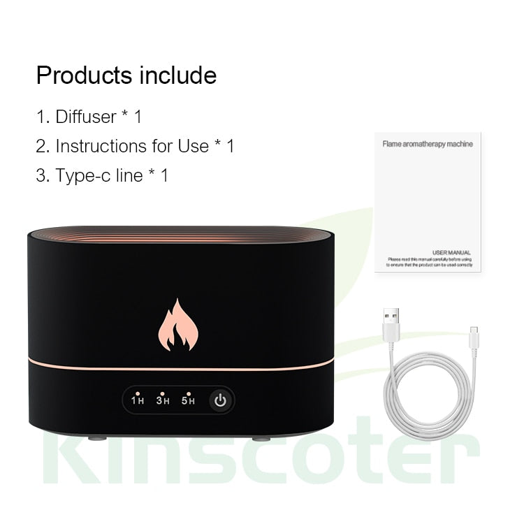 J.Y.R® Flame Light Oil Diffuser And Humidifier