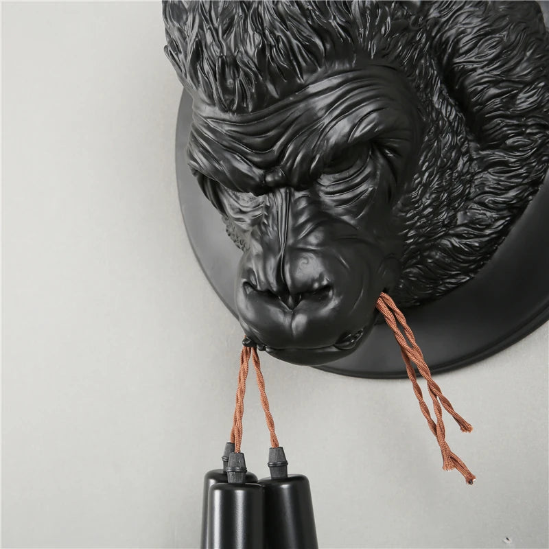 J.Y.R® Modern Gorilla and Bulldog Resin Wall Lamp