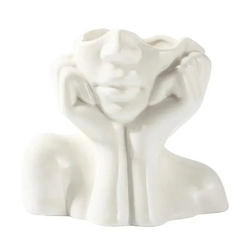 J.Y.R® Sculpted Human Body Ceramic Vase