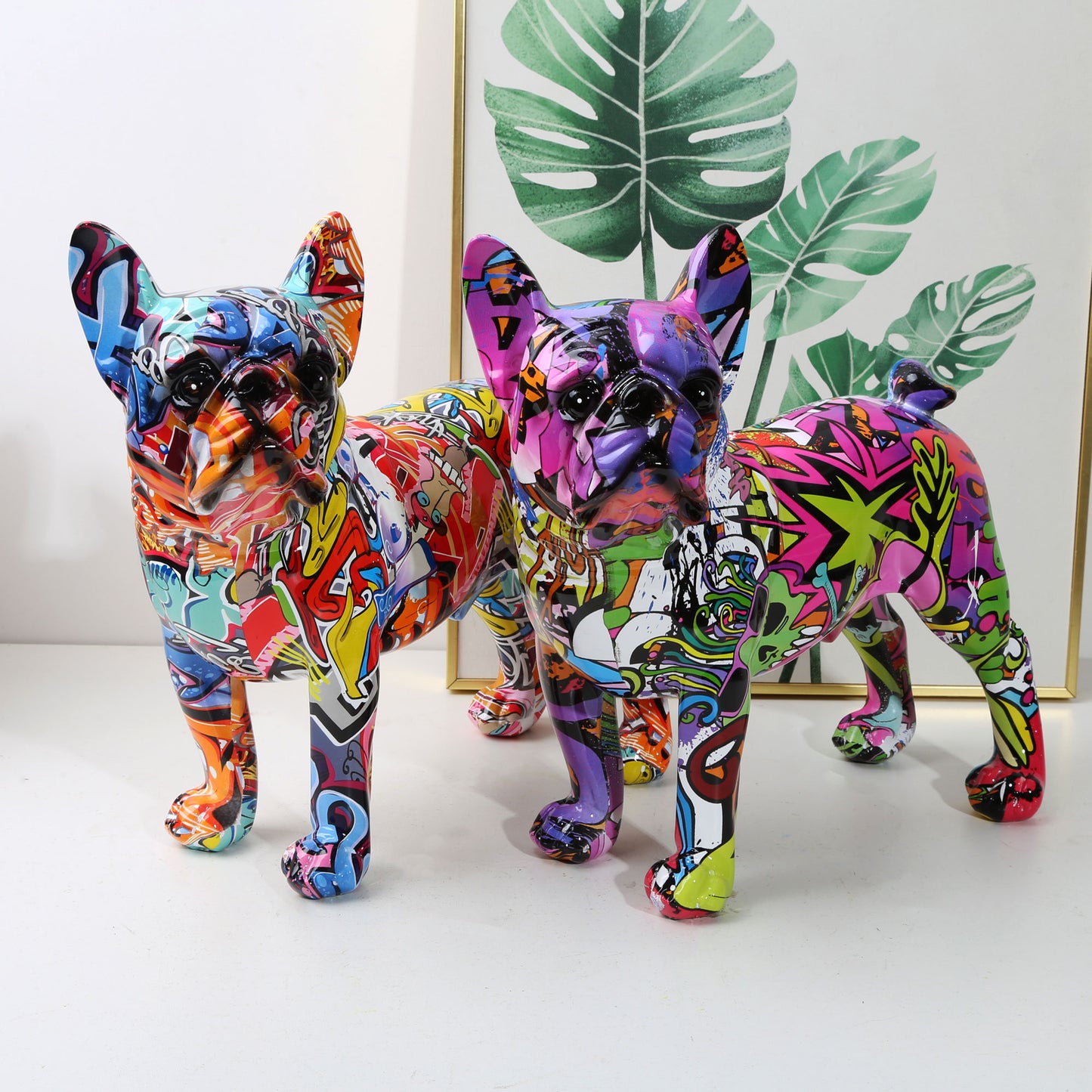 J.Y.R®French Bulldog Graffiti Painted Statue