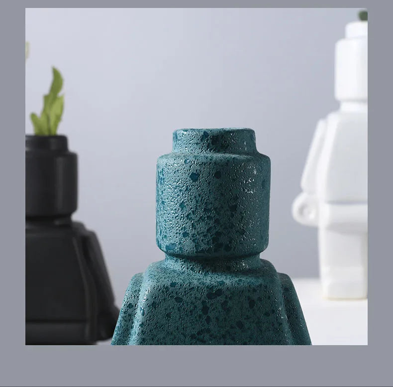 J.Y.R® European Resin Block Man Flower Vase