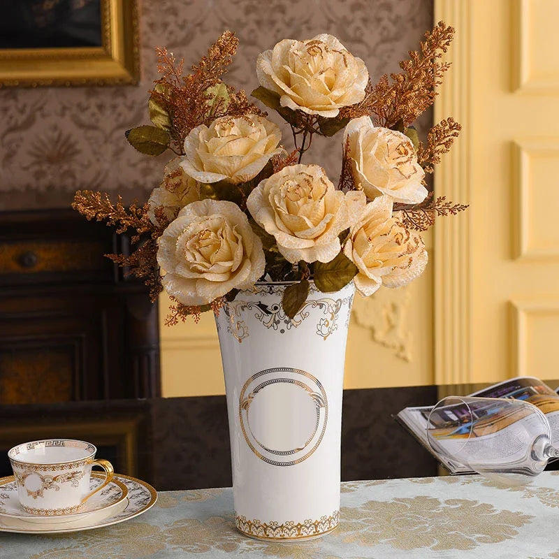 J.Y.R® Hand-painted Retro Flower Pot Ceramic Vase