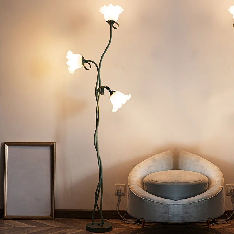 J.Y.R® Elegant 3 Head Lily Flower Floor Lamp