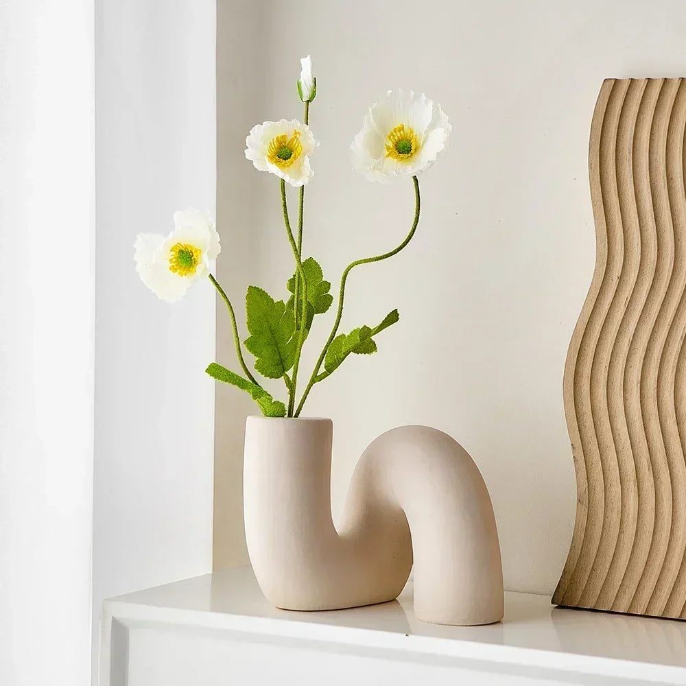 J.Y.R® Artistic Curved Ceramic Vase