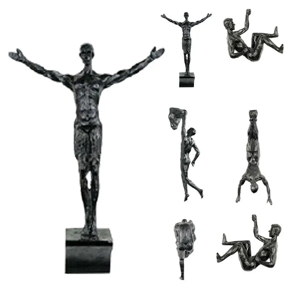 J.Y.R® Athlete Rock Climbing Man Wall Sculpture