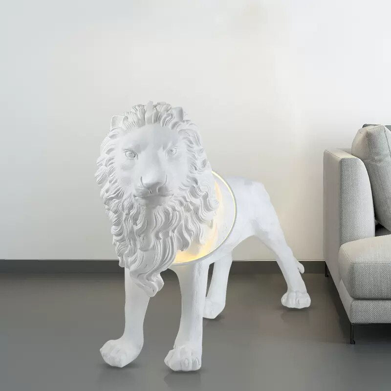 J.Y.R® King LED Floor Lamp - Intricate lion sculpture with LED lighting. Adds sophistication and elegance to any room.