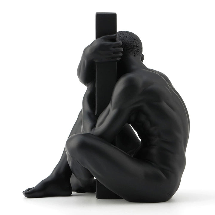 J.Y.R® Creative Body Art Naked Man and Pillar Sculpture