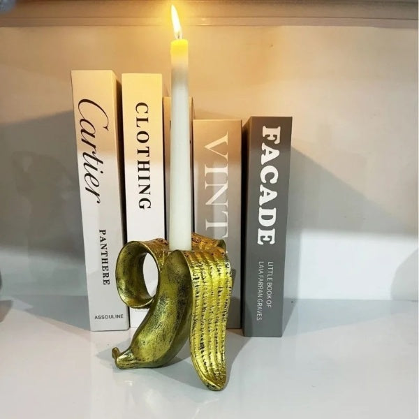 J.Y.R® Creative Banana Resin Candle Holder