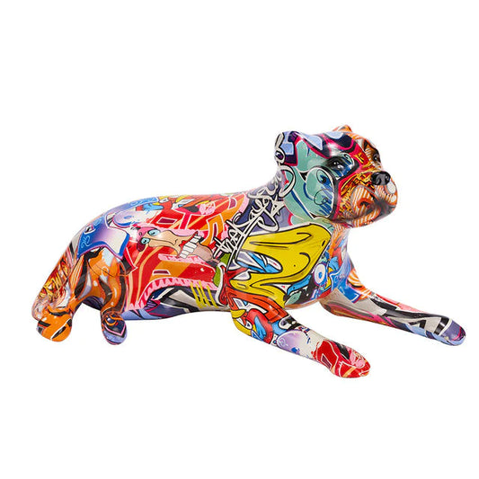 J.Y.R®Pit Bull Graffiti Painted Statue