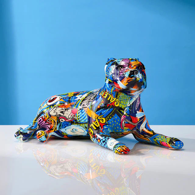 J.Y.R®Pit Bull Graffiti Painted Statue