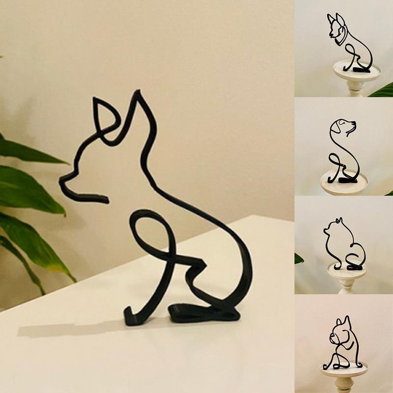 J.Y.R®Iron Dog and Cat Sculptures