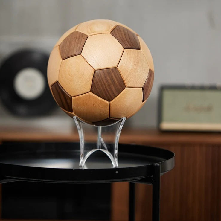 J.Y.R®Wood Soccer Ball Sculpture