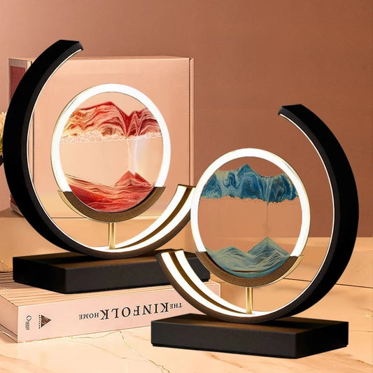 J.Y.R® Sand And Water Moving Art LED Moon Lamp