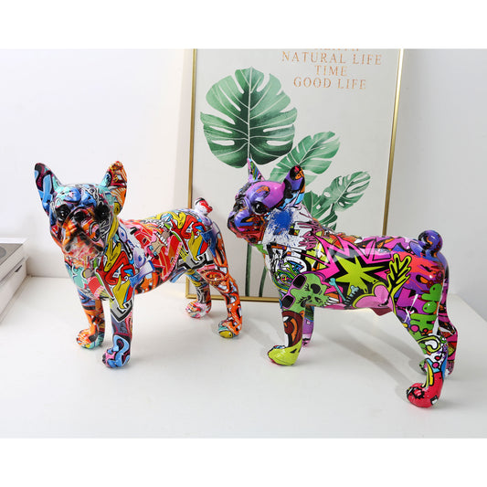 J.Y.R®French Bulldog Graffiti Painted Statue