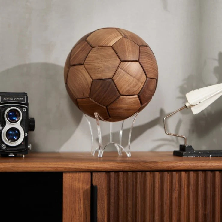 J.Y.R®Wood Soccer Ball Sculpture