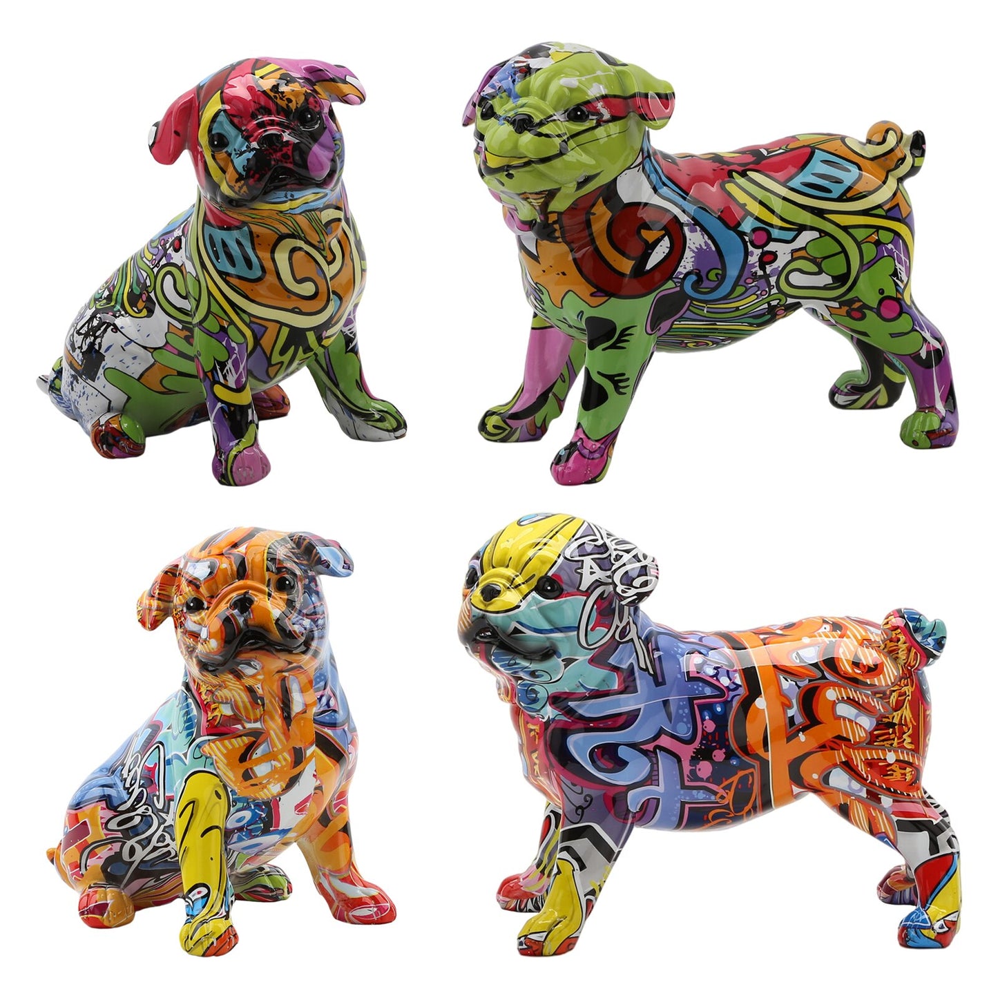 J.Y.R®Pug Nordic Painted Statue