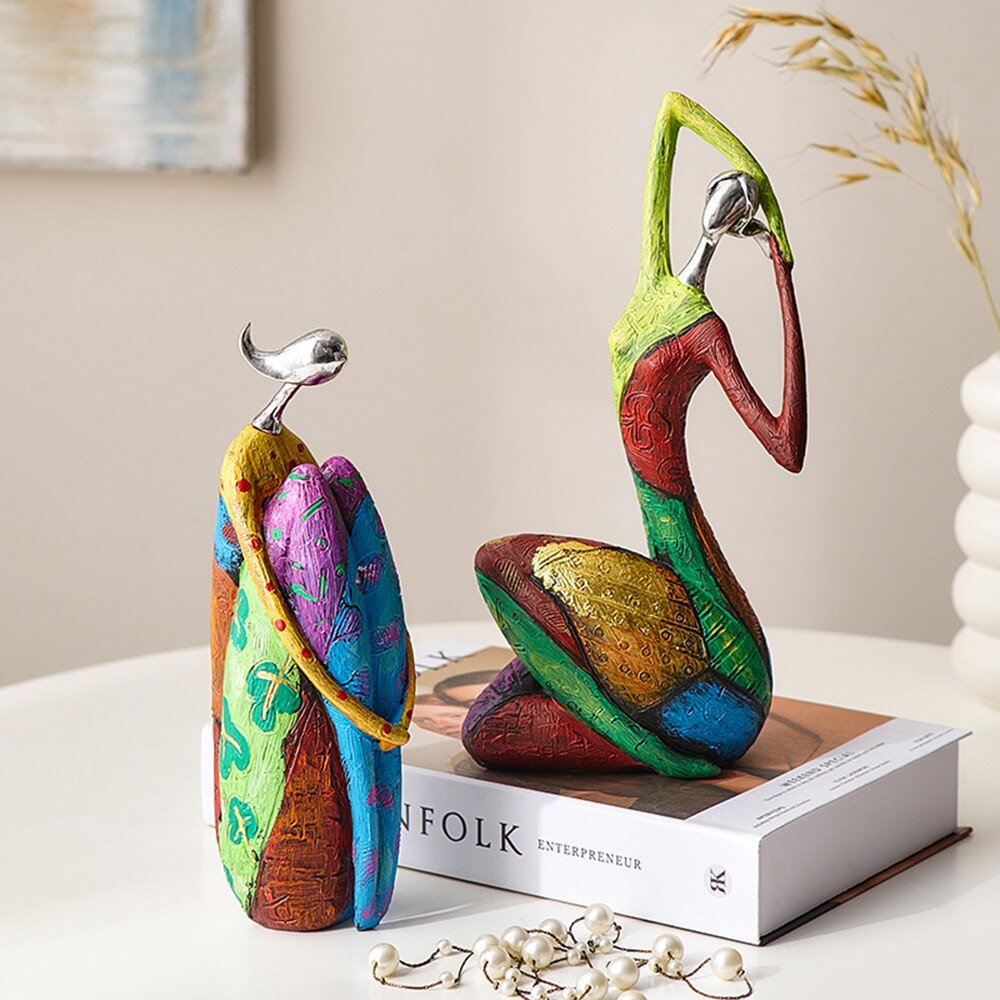 J.Y.R® Abstract Colorful Women Sculptures - JYR Gallery