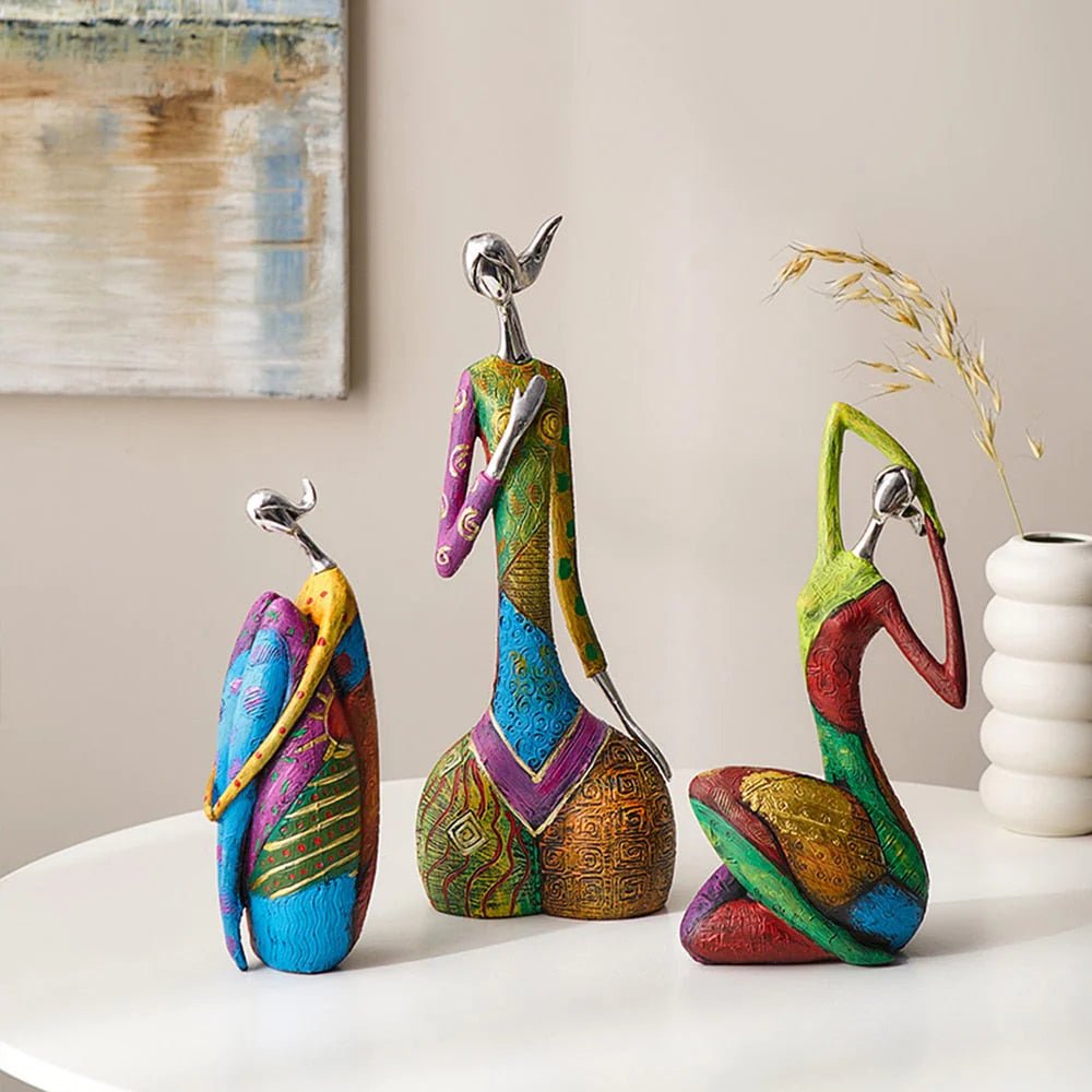 J.Y.R® Abstract Colorful Women Sculptures - JYR Gallery