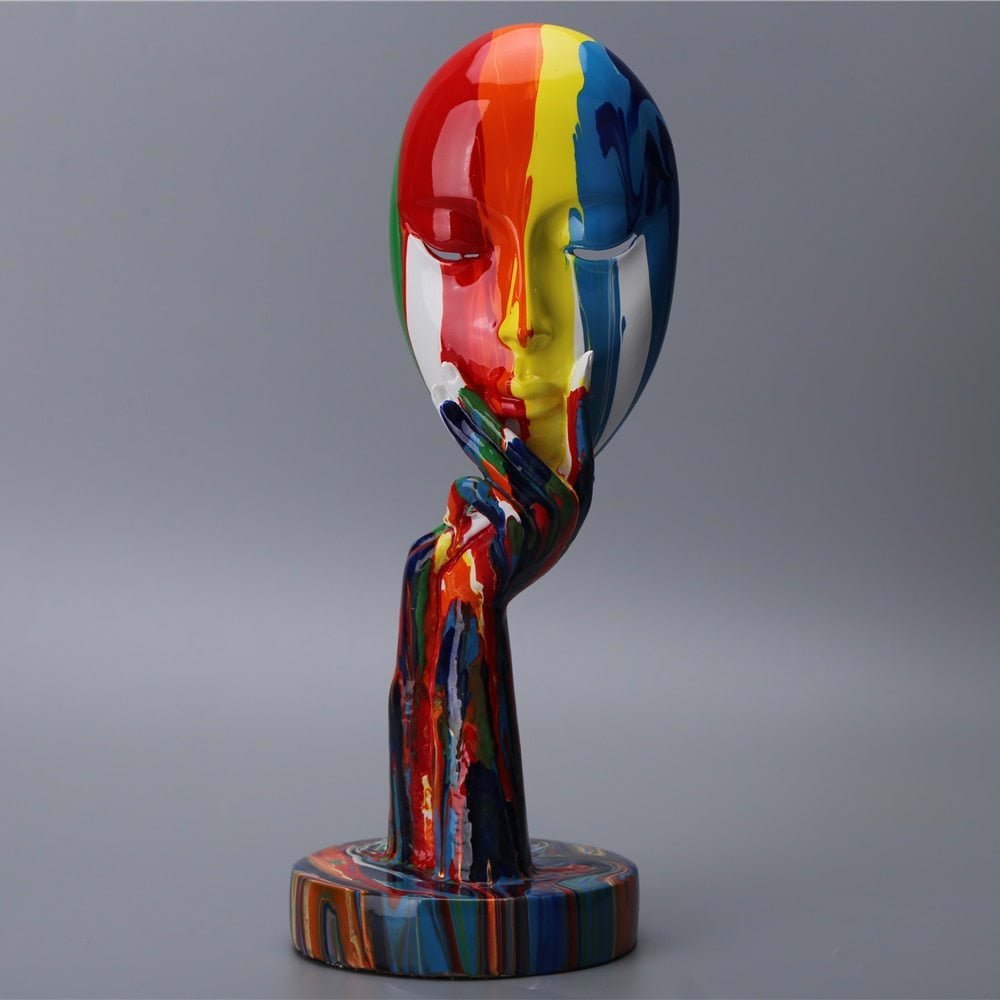 J.Y.R® Abstract Painted Face Sculptures - JYR Gallery