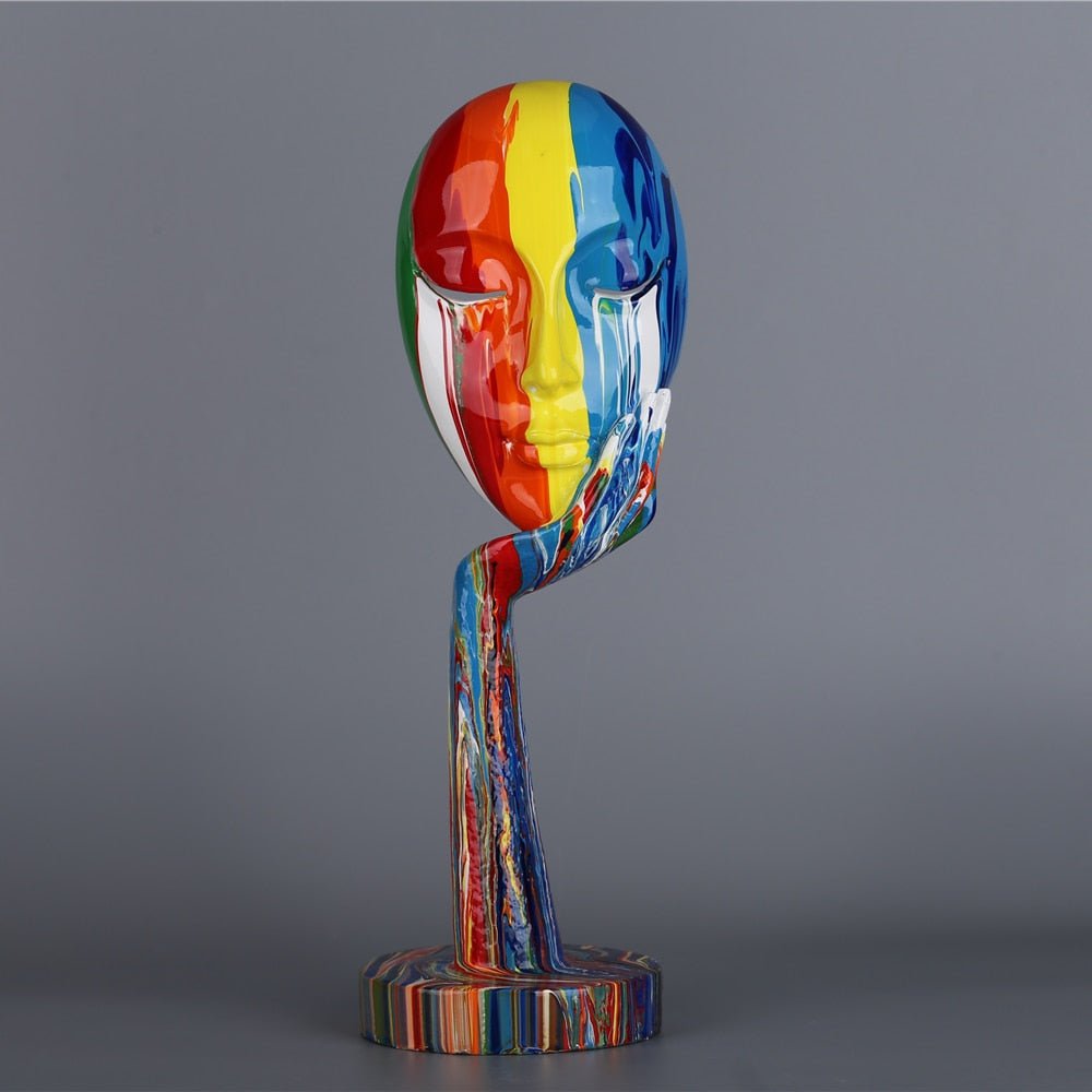 J.Y.R® Abstract Painted Face Sculptures - JYR Gallery