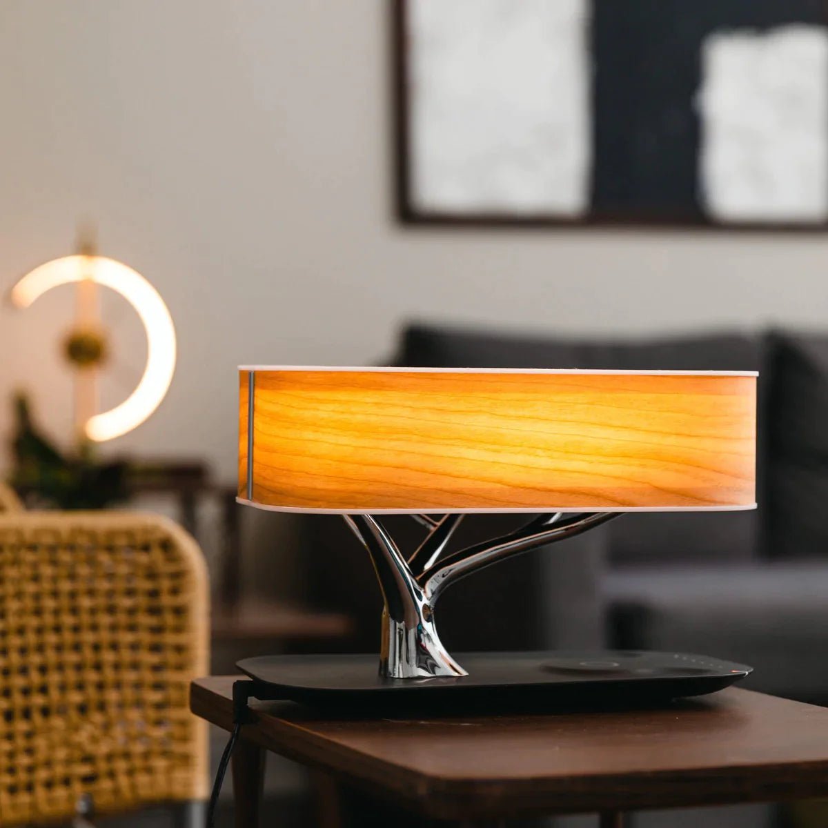 J.Y.R® Cherry Wood Zen Table Lamp - JYR Gallery